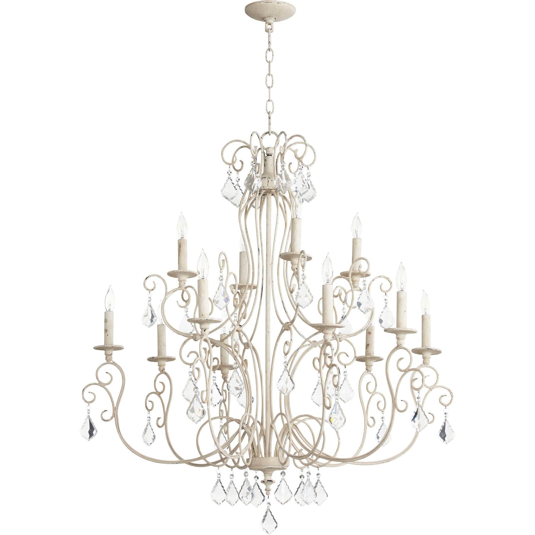 Quorum Ariel 6205-12-70 Chandelier - Persian White