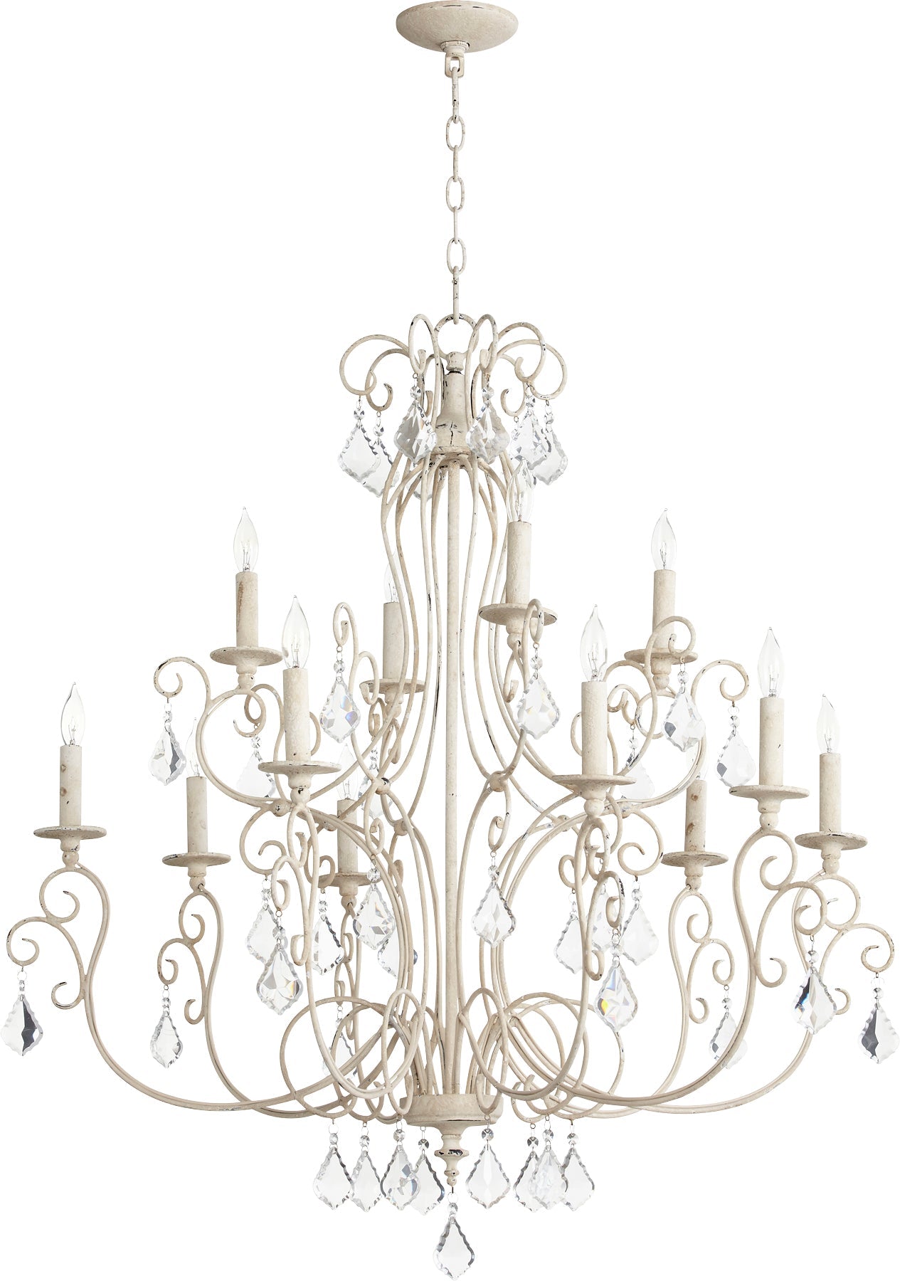 Quorum Ariel 6205-12-70 Chandelier - Persian White