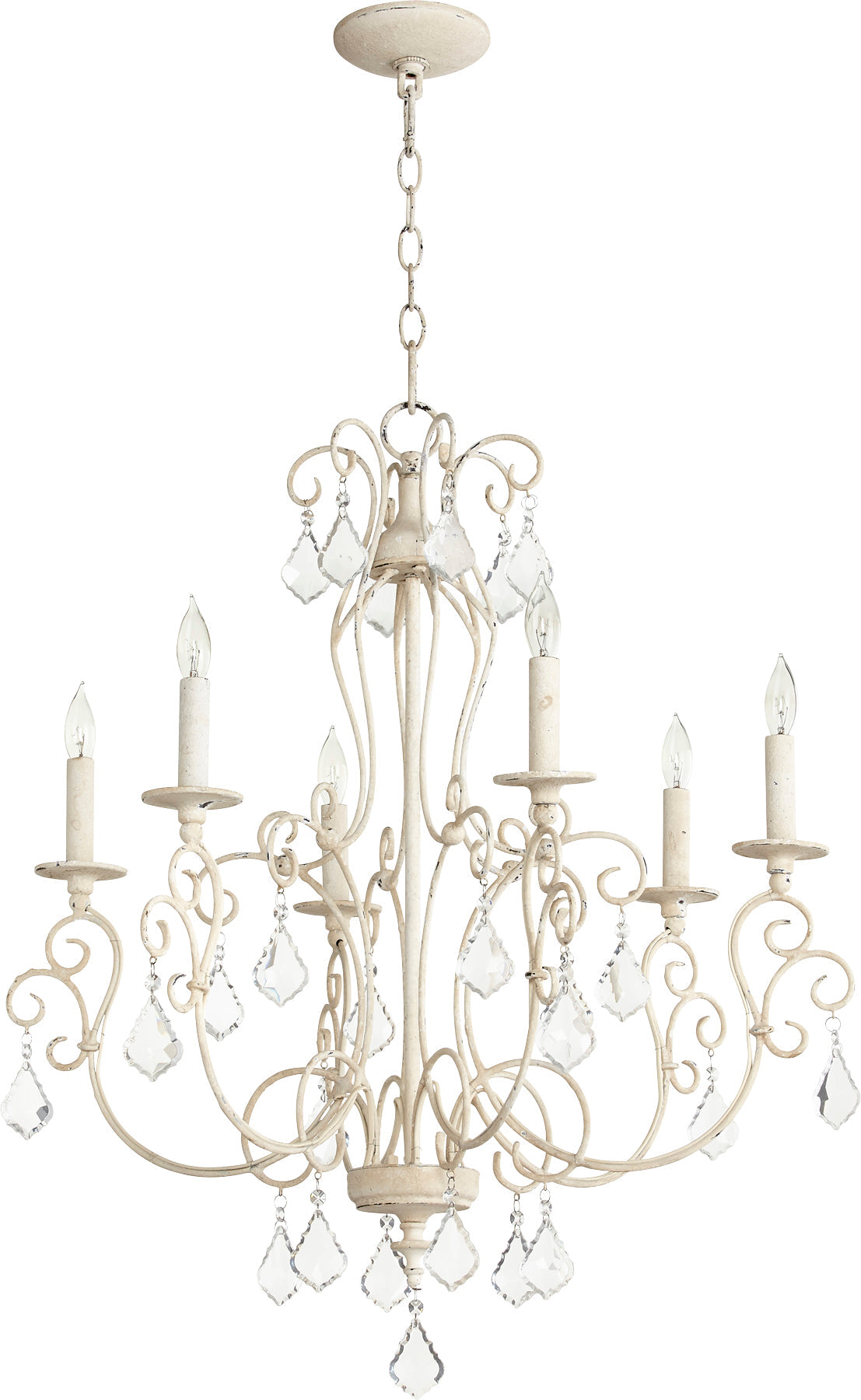 Quorum Ariel 6205-6-70 Chandelier - Persian White