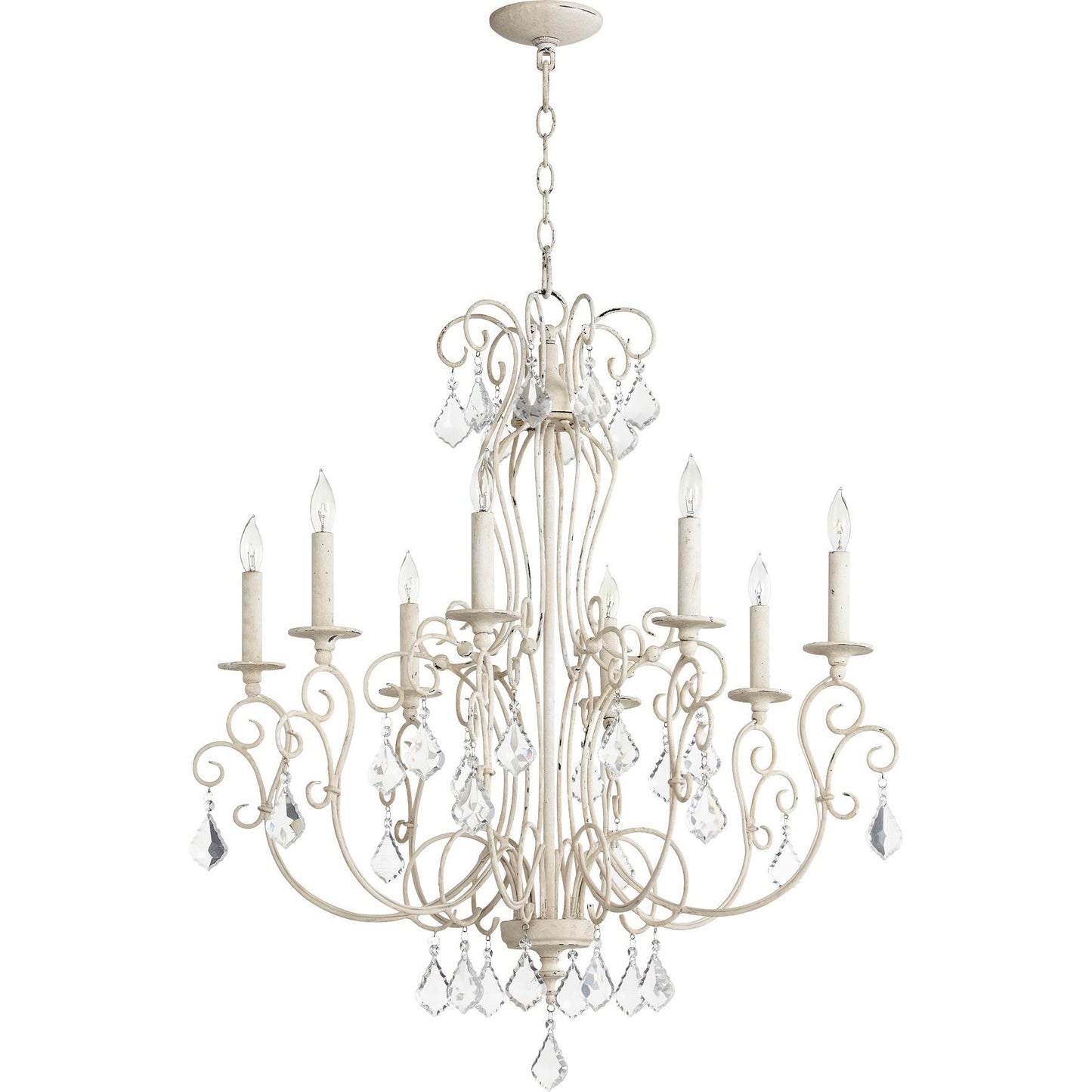 Quorum Ariel 6205-8-70 Chandelier - Persian White