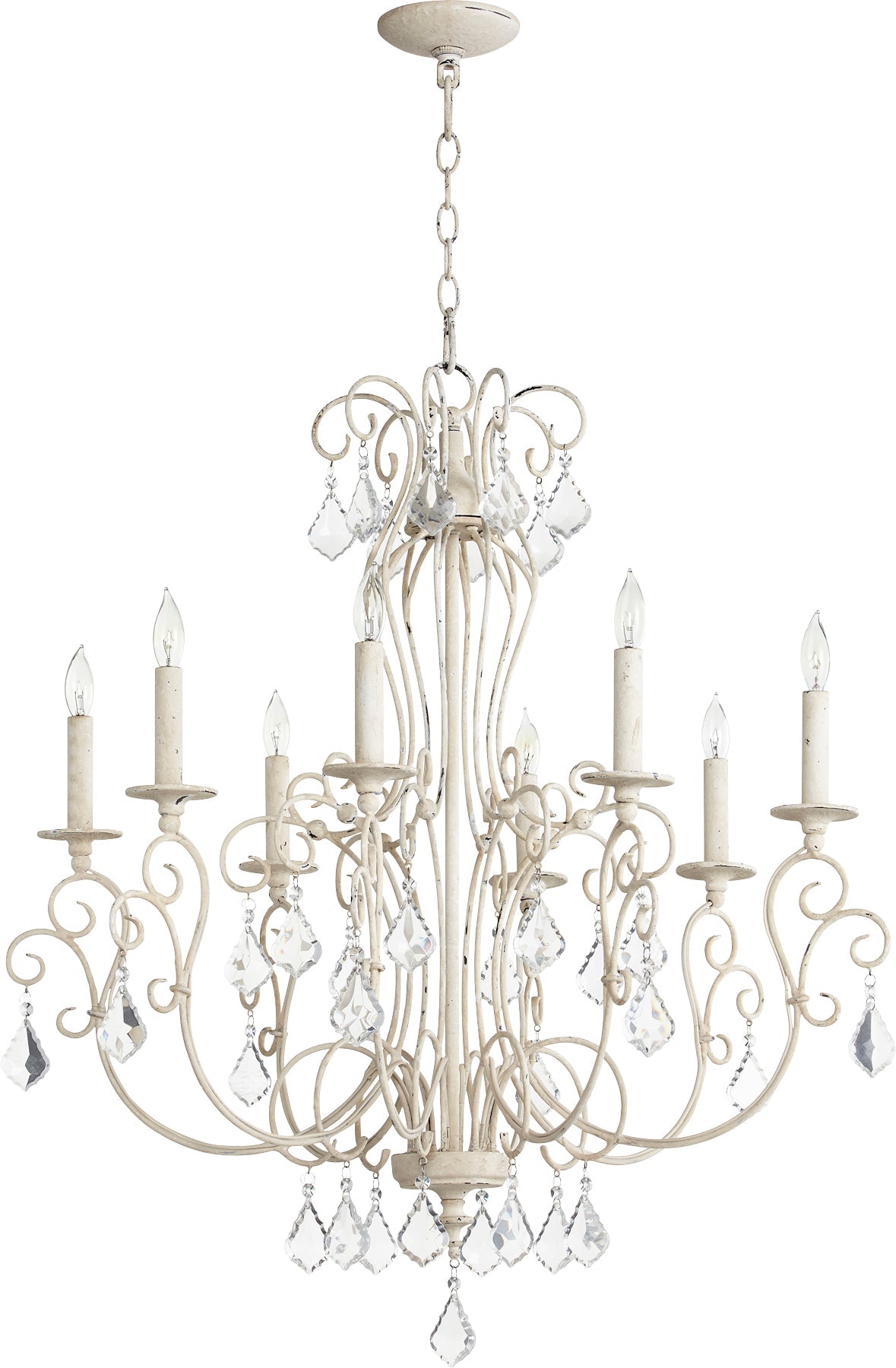 Quorum Ariel 6205-8-70 Chandelier - Persian White