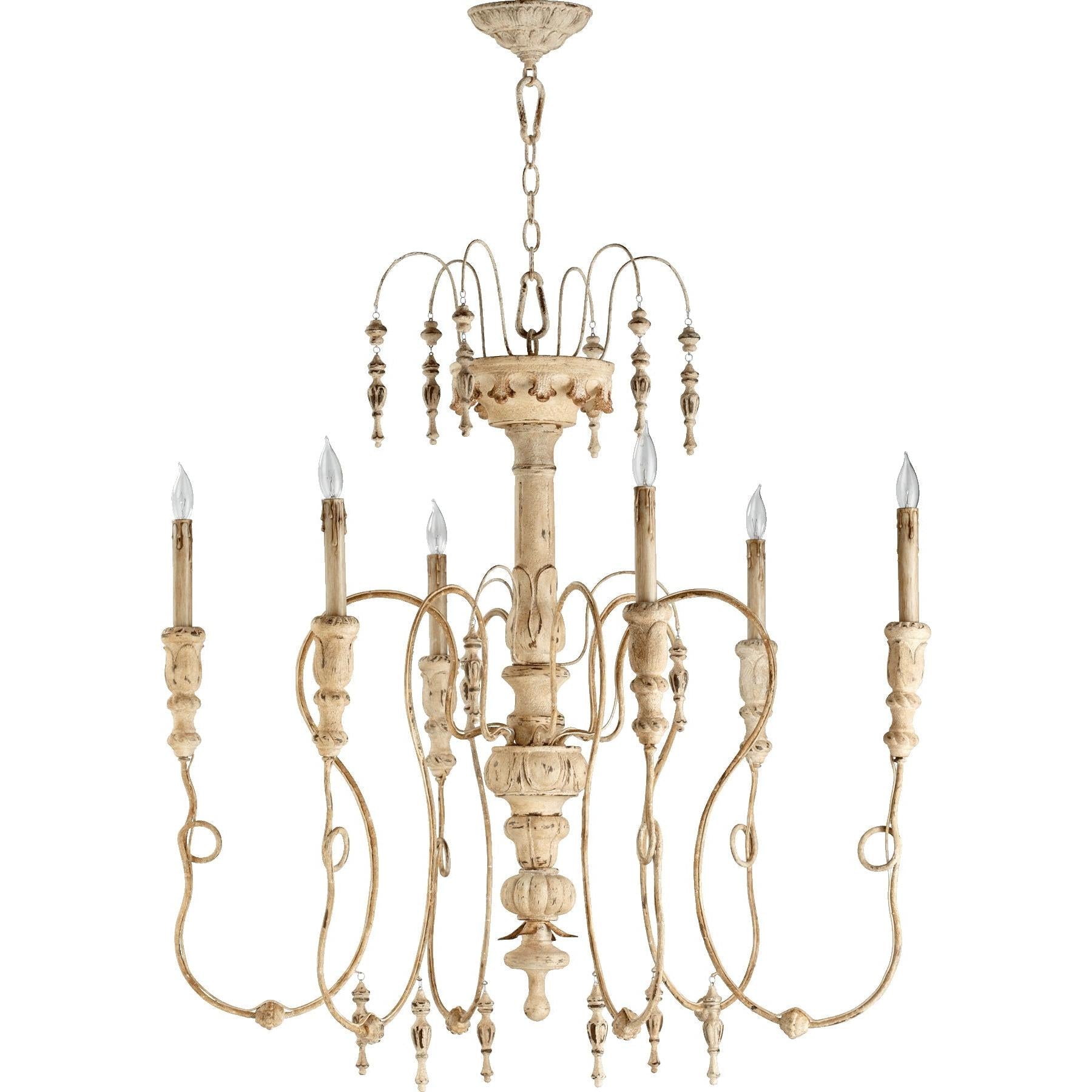 Quorum Salento 6206-6-70 Chandelier - Persian White