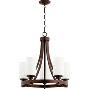 Quorum Lancaster 6207-5-86 Chandelier - Oiled Bronze