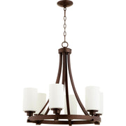 Quorum Lancaster 6207-6-86 Chandelier - Oiled Bronze