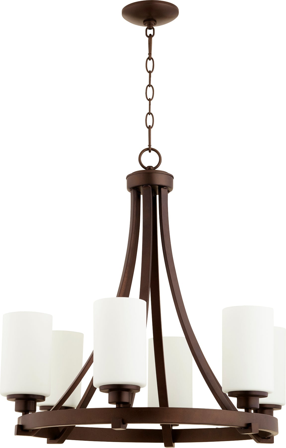 Quorum Lancaster 6207-6-86 Chandelier - Oiled Bronze