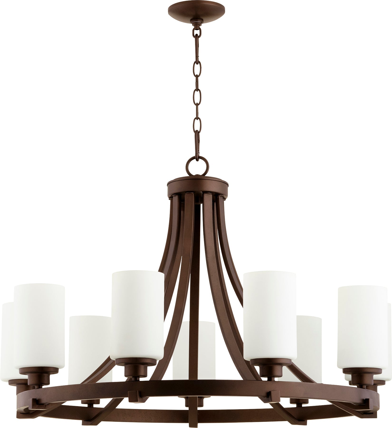 Quorum Lancaster 6207-9-86 Chandelier - Oiled Bronze