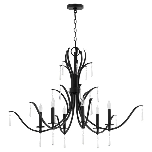 Quorum Majesty 621-6-59 Chandelier - Matte Black