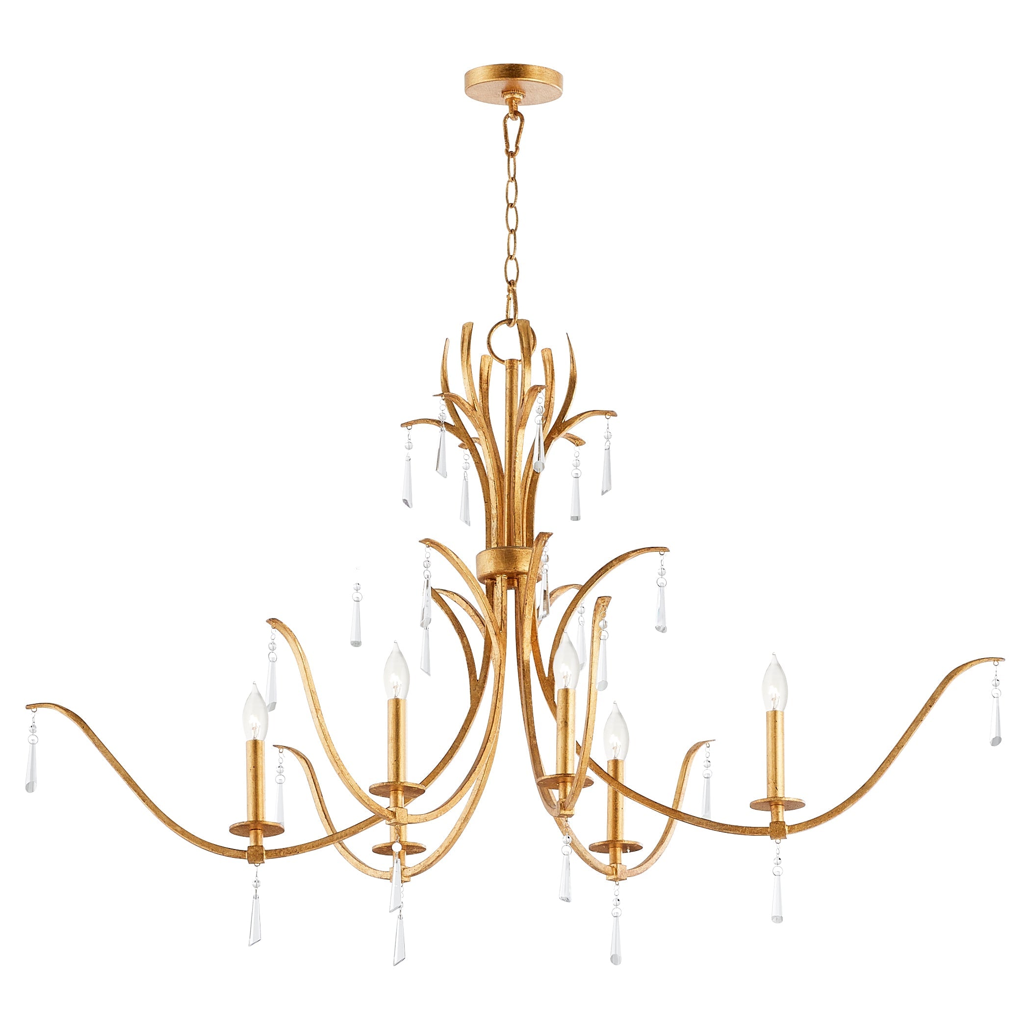 Quorum Majesty 621-6-74 Chandelier - Gold Leaf