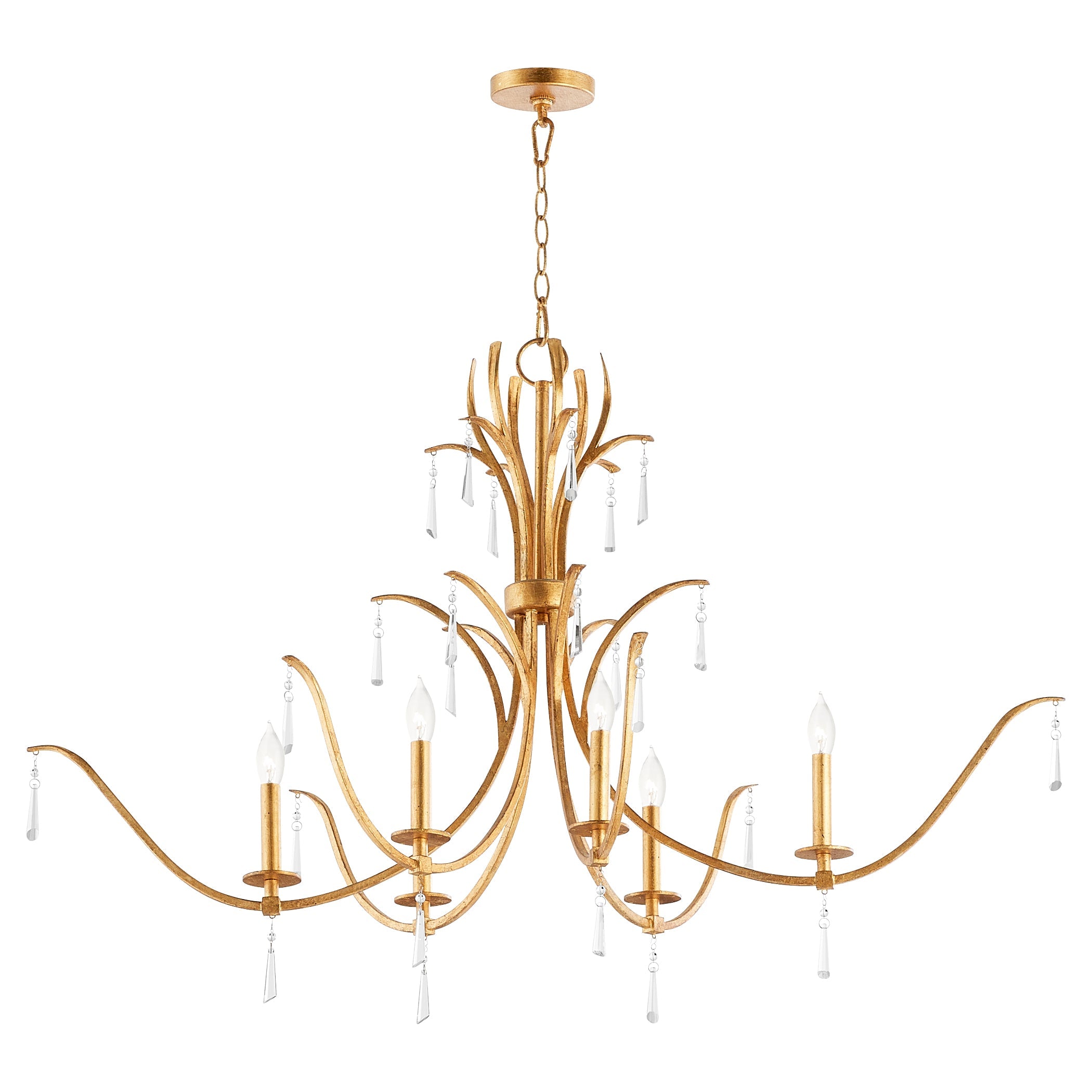 Quorum Majesty 621-6-74 Chandelier - Gold Leaf