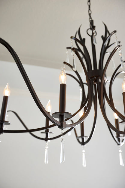 Quorum Majesty 621-8-59 Chandelier - Matte Black