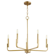 Quorum Tempo 6210-5-80 Chandelier - Aged Brass