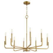 Quorum Tempo 6210-8-80 Chandelier - Aged Brass