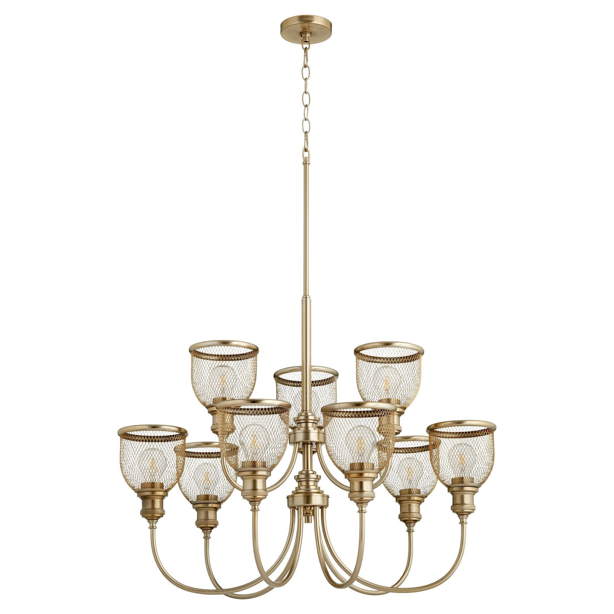 Quorum Omni 6212-9-80 Chandelier - Aged Brass