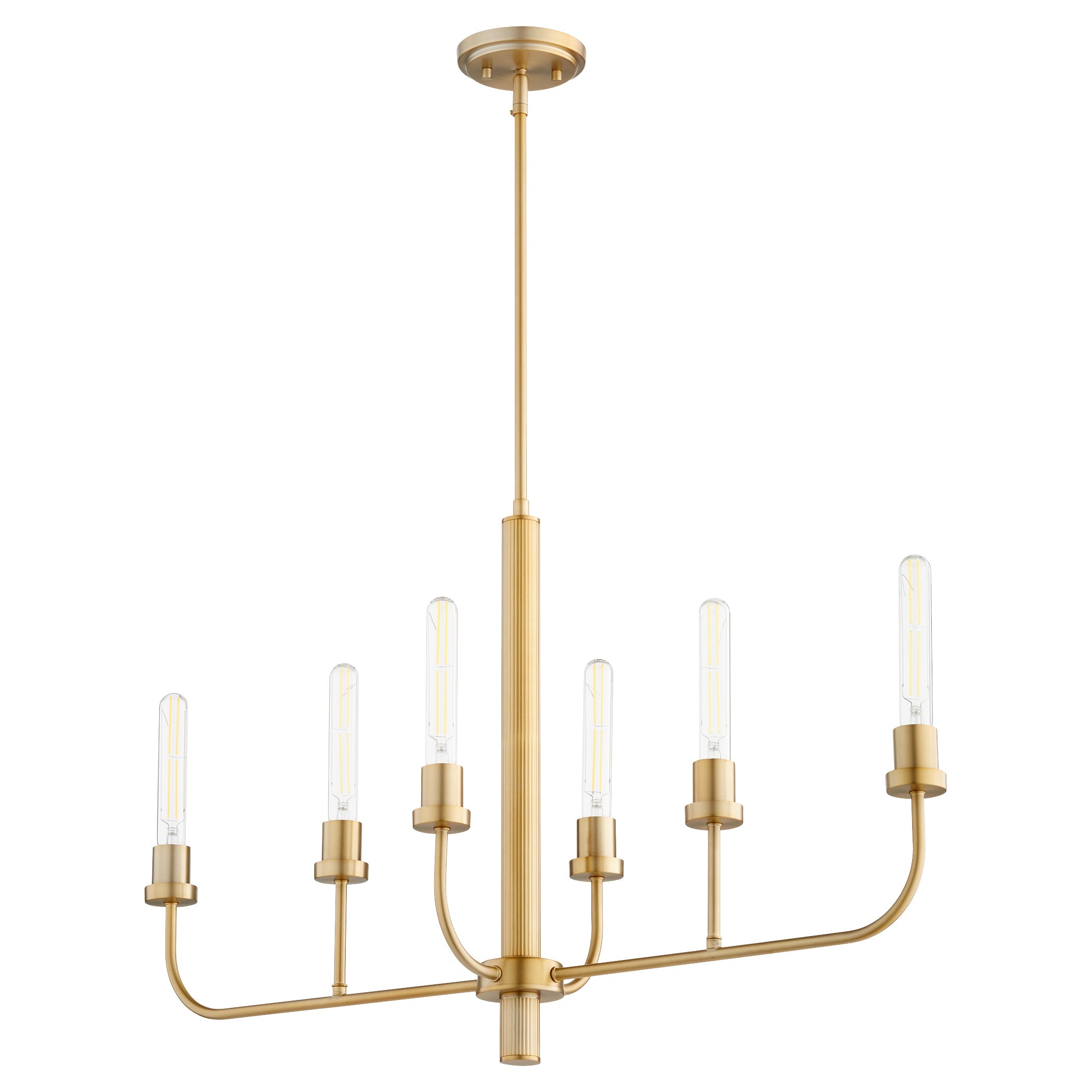 Quorum Sheridan 622-6-80 Chandelier - Aged Brass