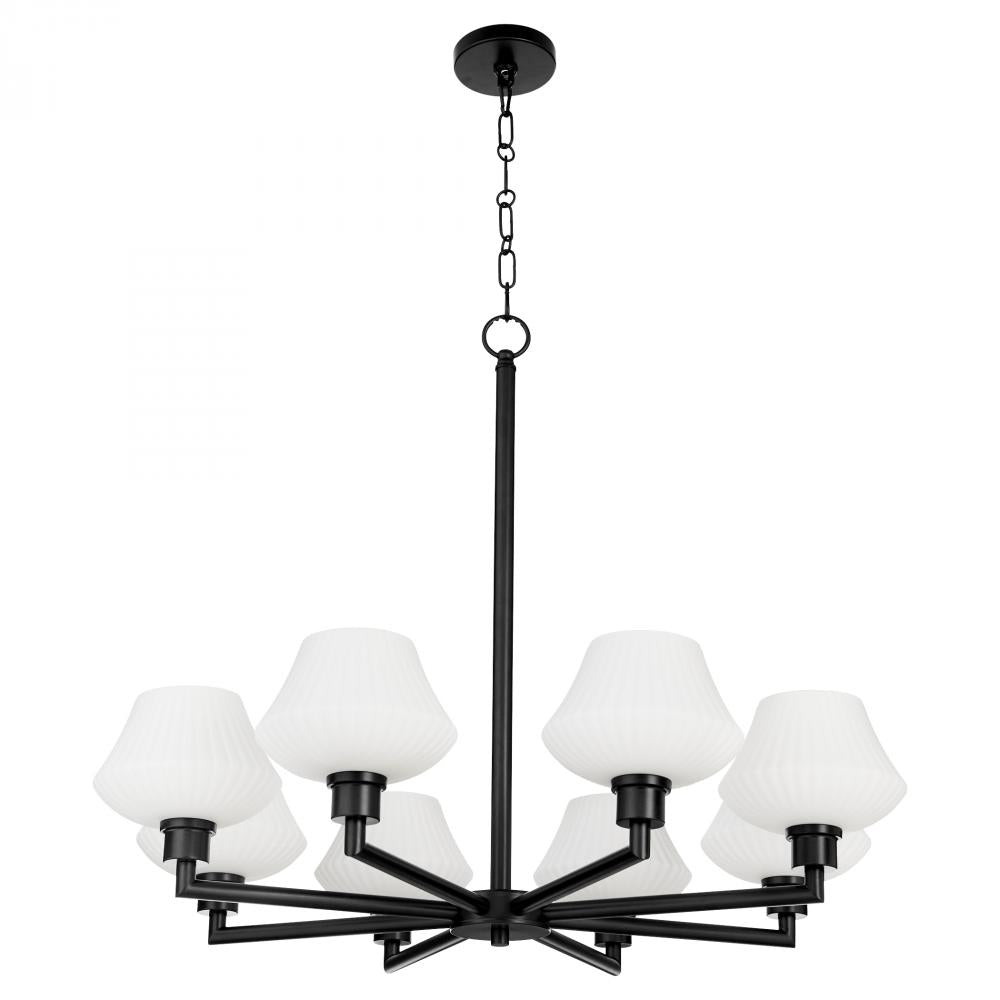 Quorum International CASSINI 6221-8-59 Chandelier Contemporary - Matte Black