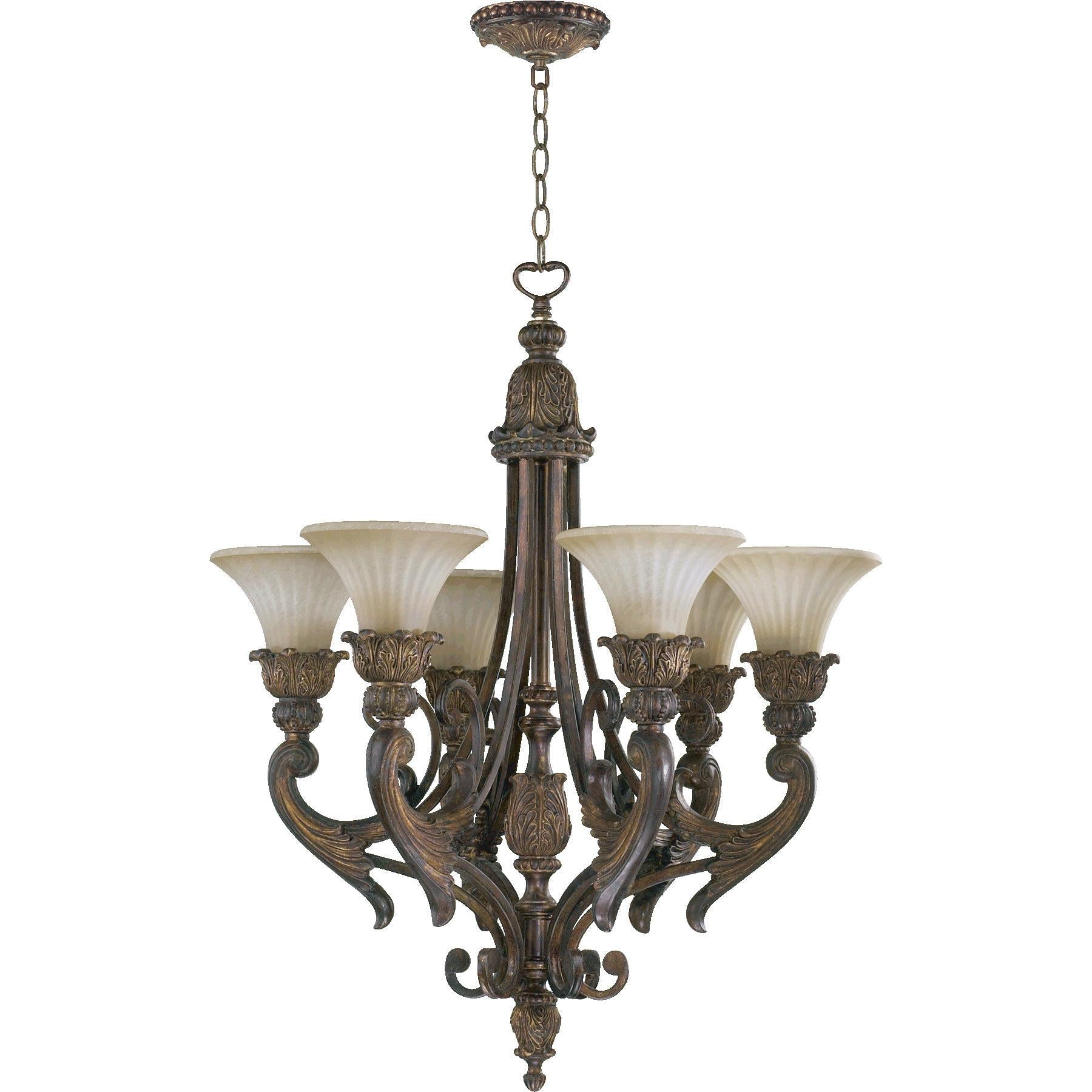 Quorum Madeleine 6230-6-88 Chandelier - Corsican Gold