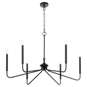 Quorum International Providence 6238-6-59 Chandelier 6 Light Transitional - Matte Black