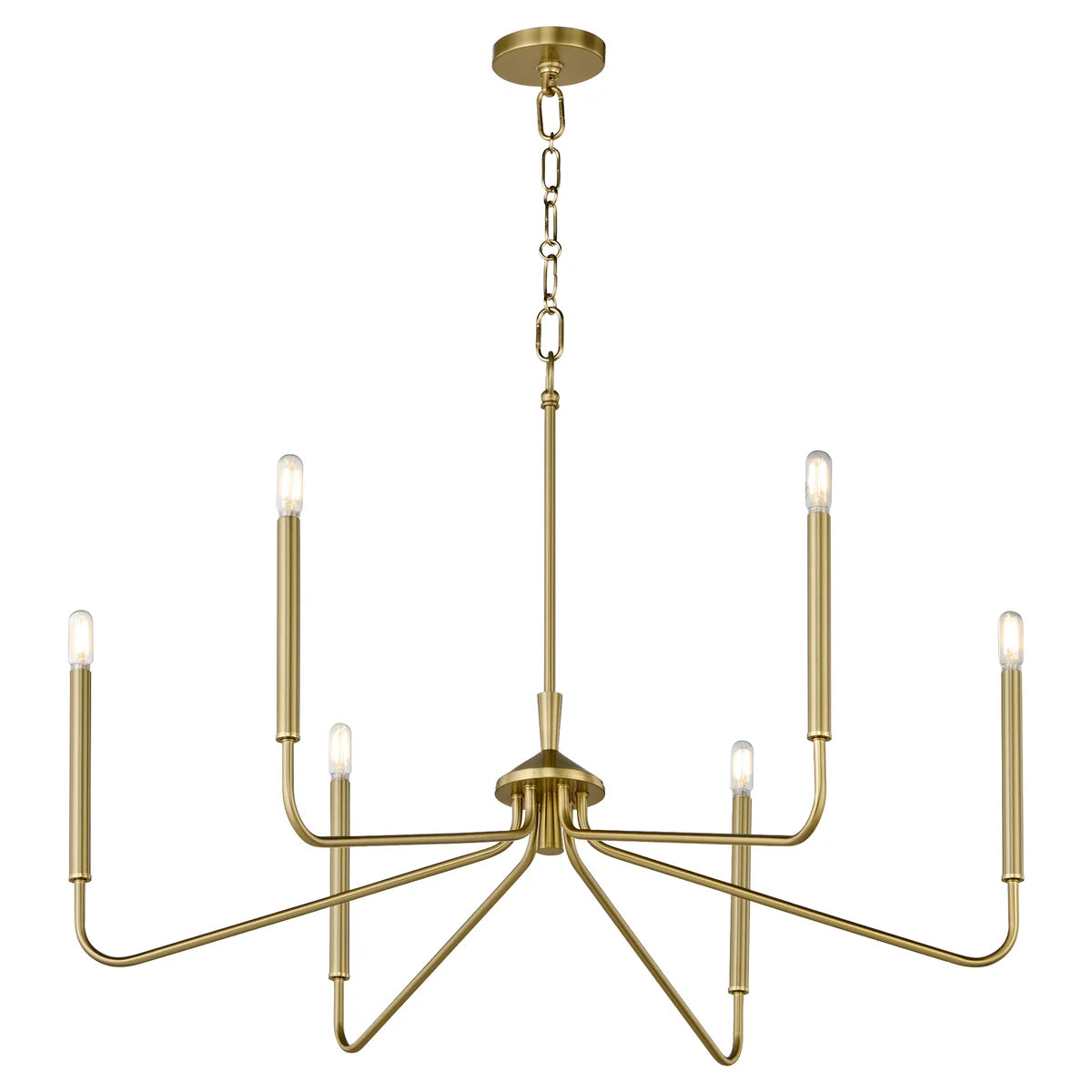 Quorum International Providence 6238-6-80 Chandelier 6 Light Transitional - Aged Brass