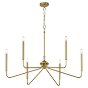Quorum International Providence 6238-6-80 Chandelier 6 Light Transitional - Aged Brass