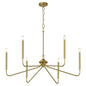 Quorum International Providence 6238-6-80 Chandelier 6 Light Transitional - Aged Brass