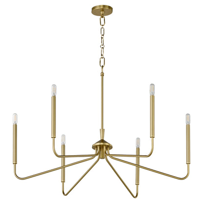 Quorum International Providence 6238-6-80 Chandelier 6 Light Transitional - Aged Brass