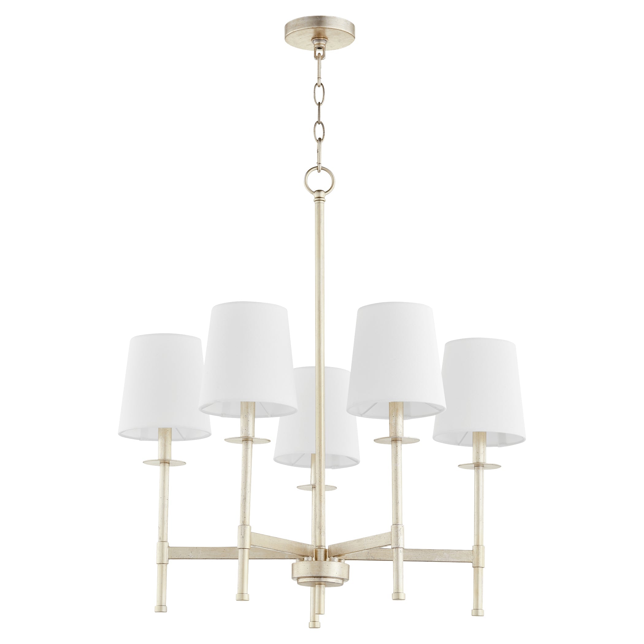 Quorum Belshaw 624-5-60 Chandelier - Aged Silver Leaf