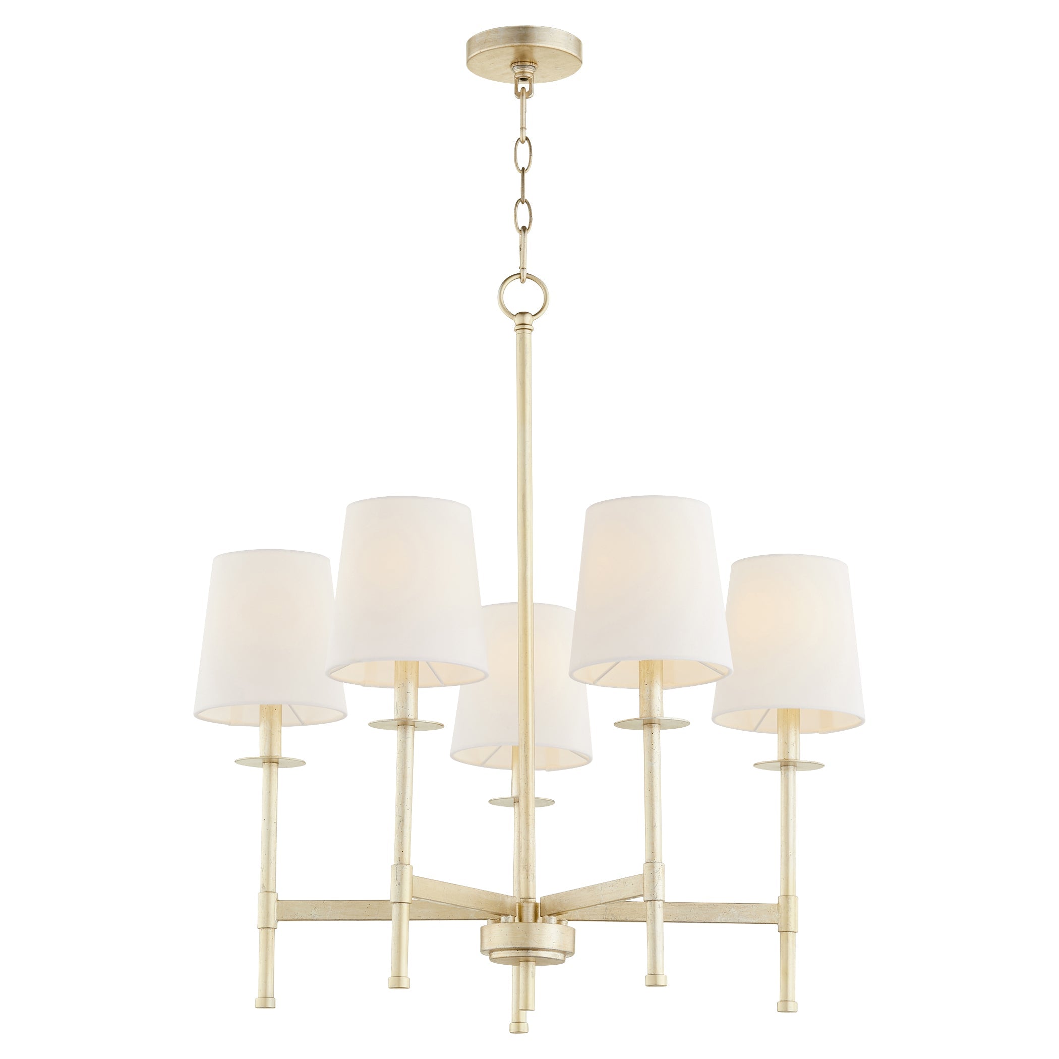 Quorum Belshaw 624-5-60 Chandelier - Aged Silver Leaf