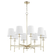 Quorum Belshaw 624-8-60 Chandelier - Aged Silver Leaf