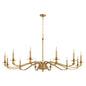 Quorum 6240-12-47 Chandelier, UL Damp Rated, Brushed Brass