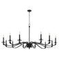 Quorum Chantelle 6240-12-59 Chandelier, UL Damp Rated, Matte Black