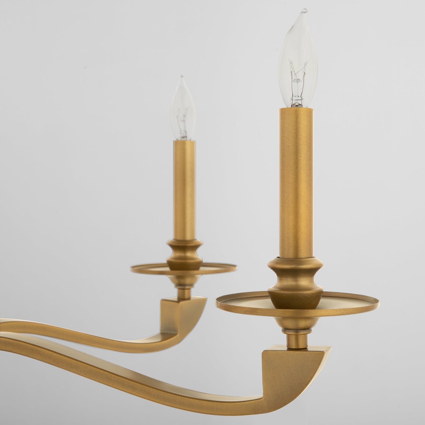 Quorum Chantelle 6240-5-47 Chandelier, UL Damp Rated, Brushed Brass