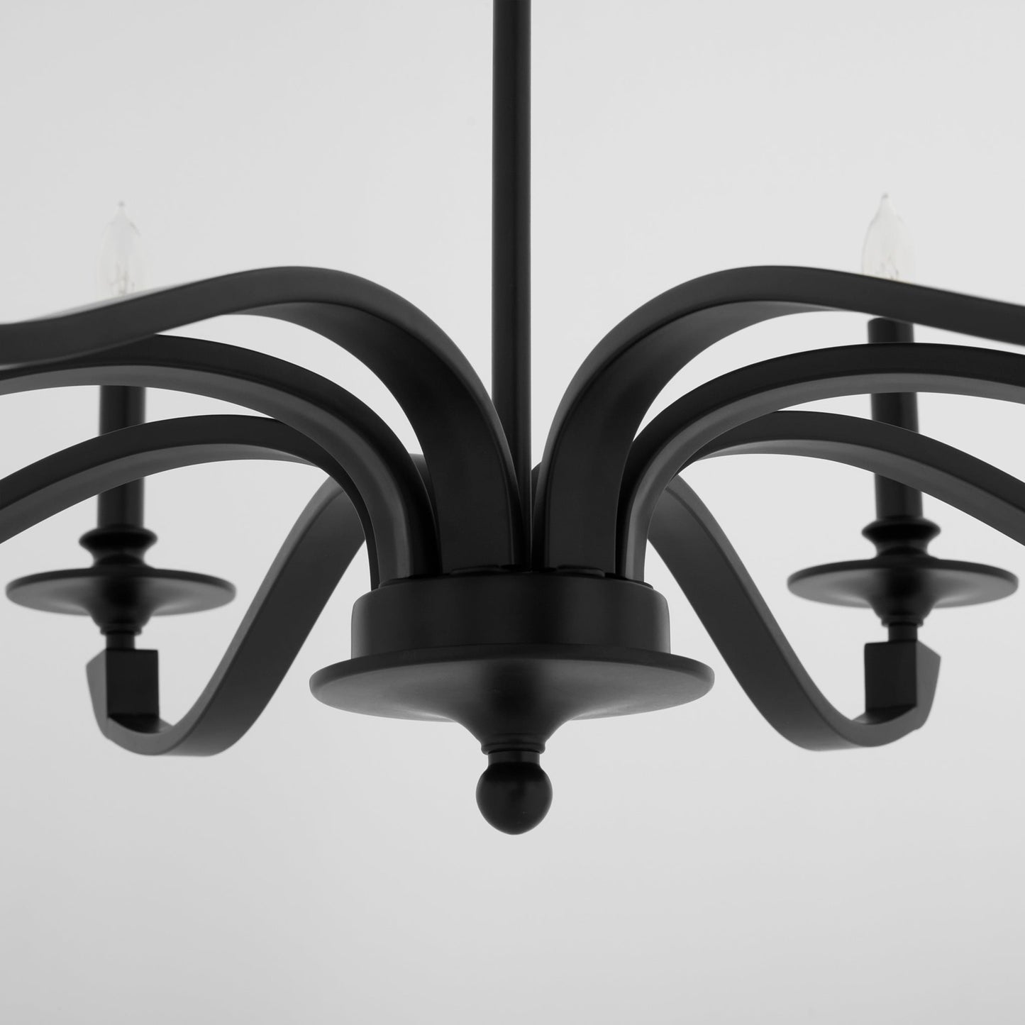 Quorum Chantelle 6240-8-59 Chandelier, UL Damp Rated, Matte Black