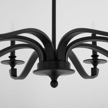 Quorum Chantelle 6240-8-59 Chandelier, UL Damp Rated, Matte Black