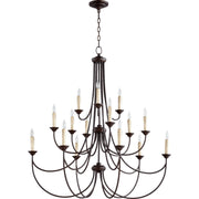 Quorum Brooks 6250-15-86 Chandelier - Oiled Bronze