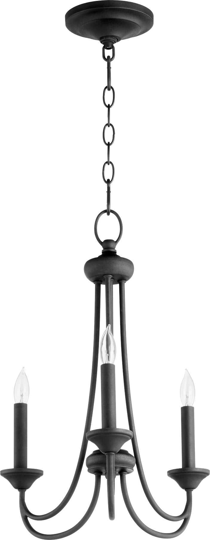 Quorum Brooks 6250-3-69 Chandelier - Textured Black