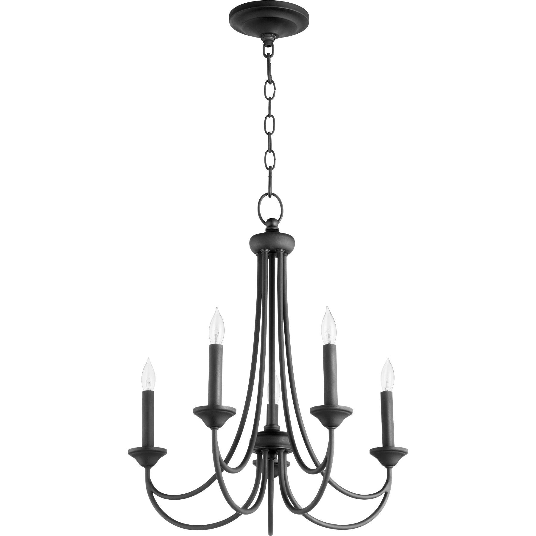 Quorum Brooks 6250-5-69 Chandelier - Textured Black