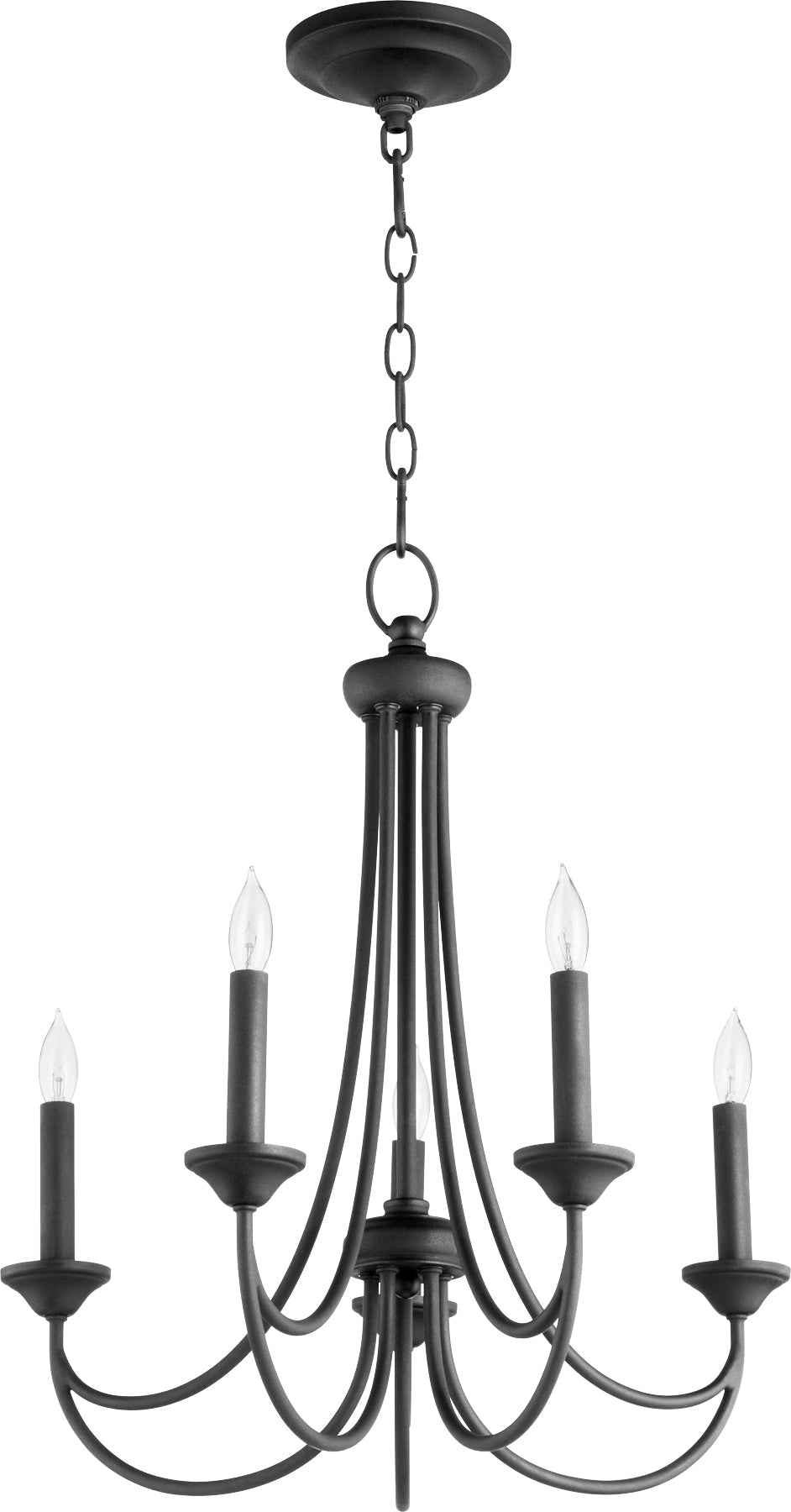 Quorum Brooks 6250-5-69 Chandelier - Textured Black