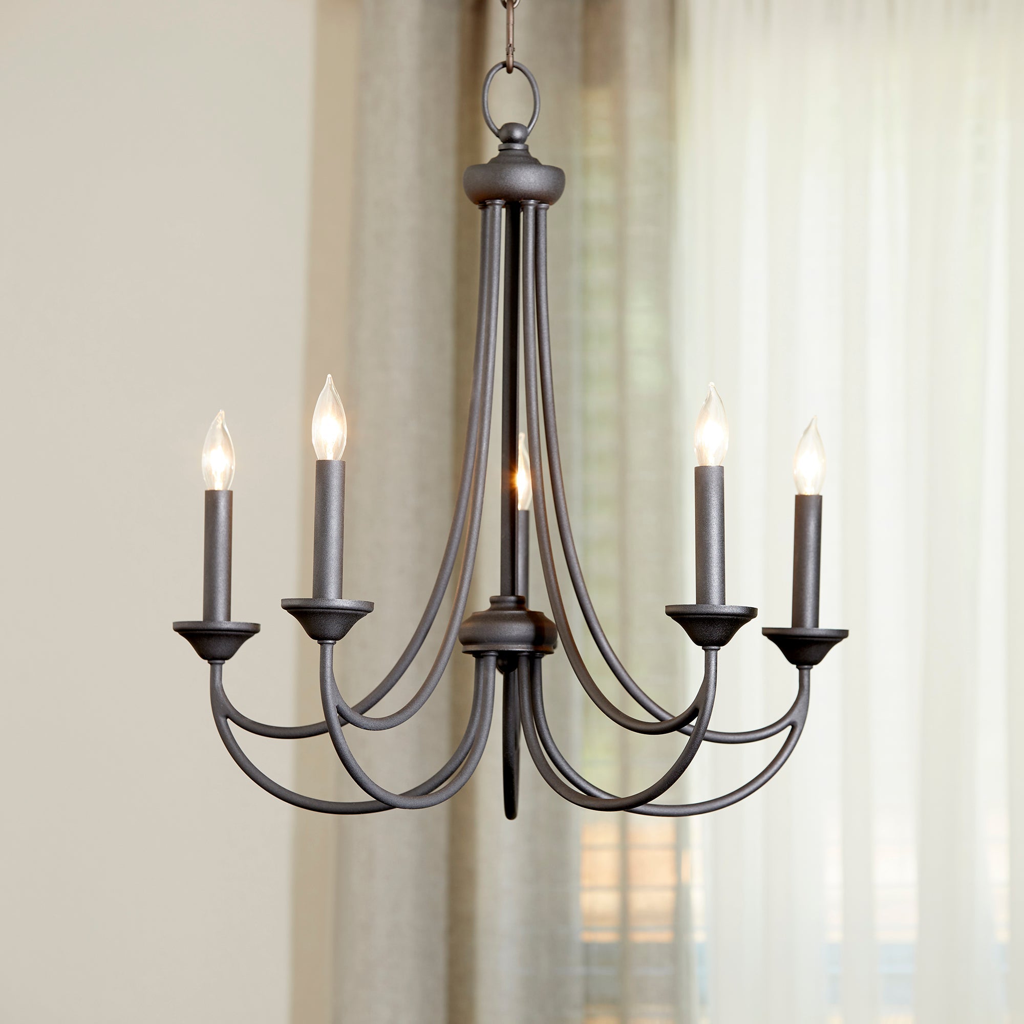 Quorum Brooks 6250-5-69 Chandelier - Textured Black