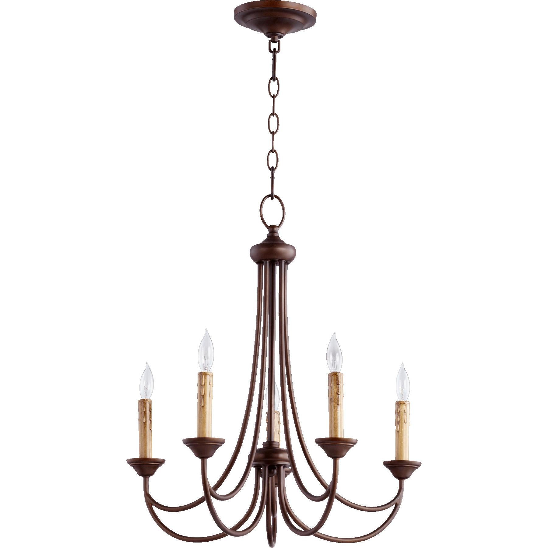Quorum Brooks 6250-5-86 Chandelier - Oiled Bronze