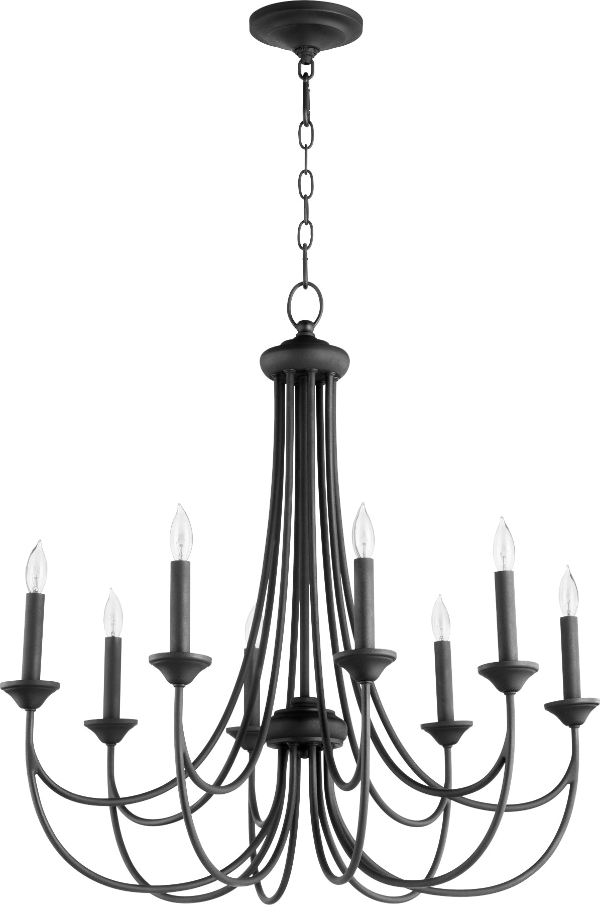 Quorum Brooks 6250-8-69 Chandelier - Textured Black