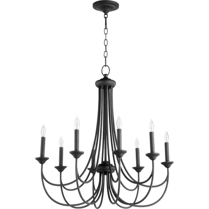 Quorum Brooks 6250-8-69 Chandelier - Textured Black