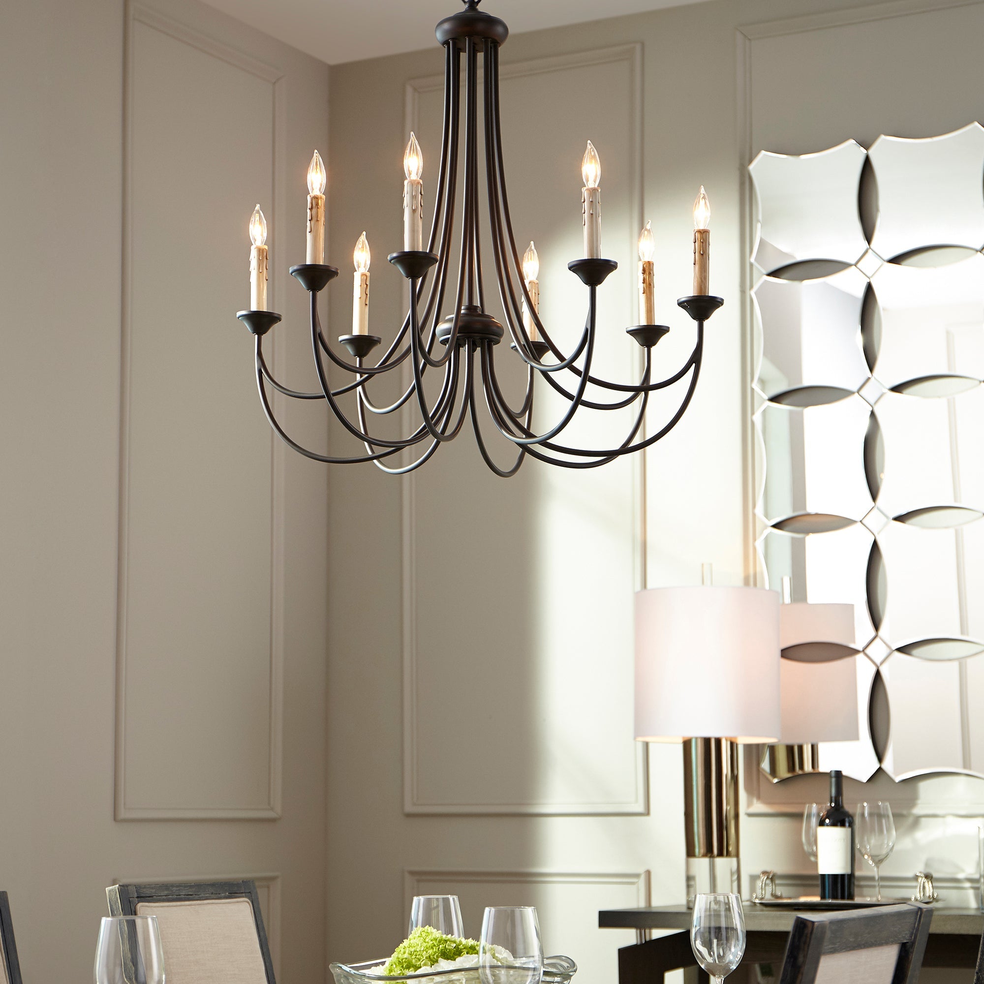 Quorum Brooks 6250-8-69 Chandelier - Textured Black