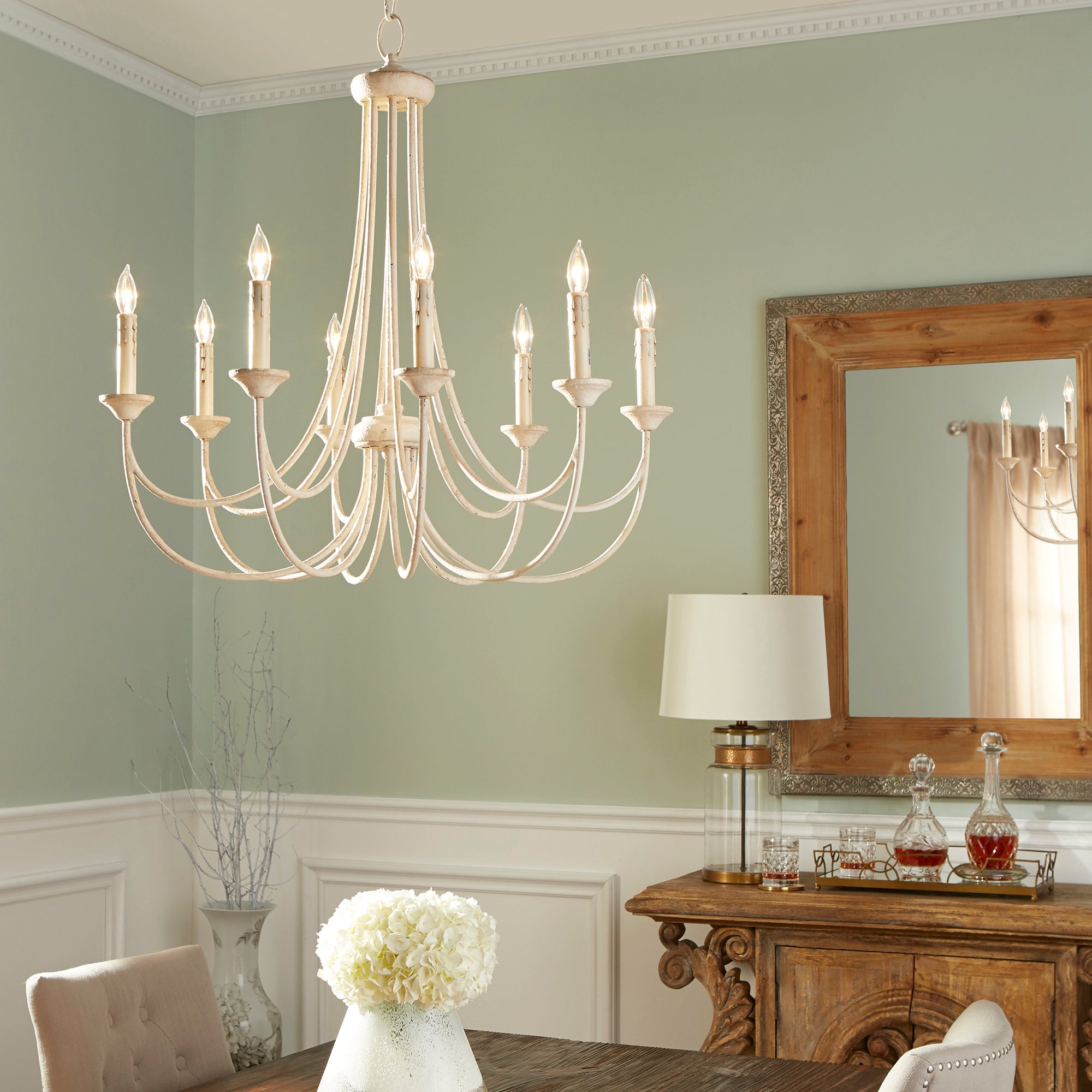 Quorum Brooks 6250-8-70 Chandelier - Persian White