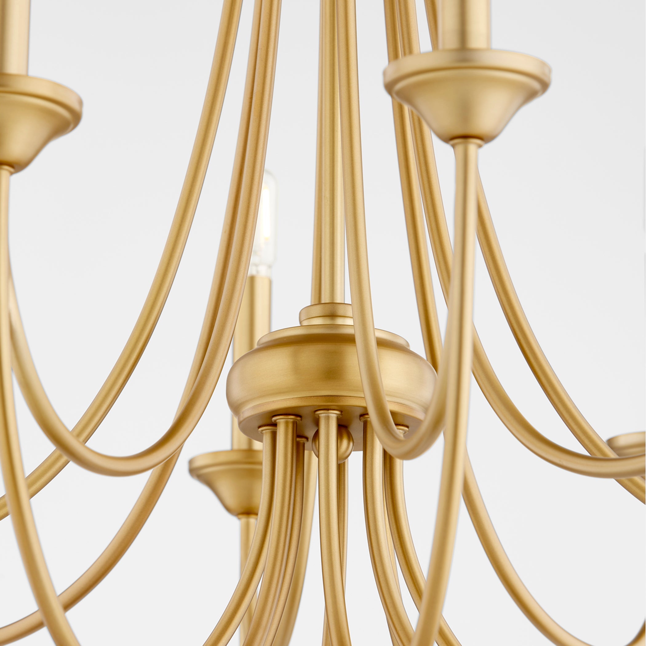 Quorum Brooks 6250-8-80 Chandelier - Aged Brass