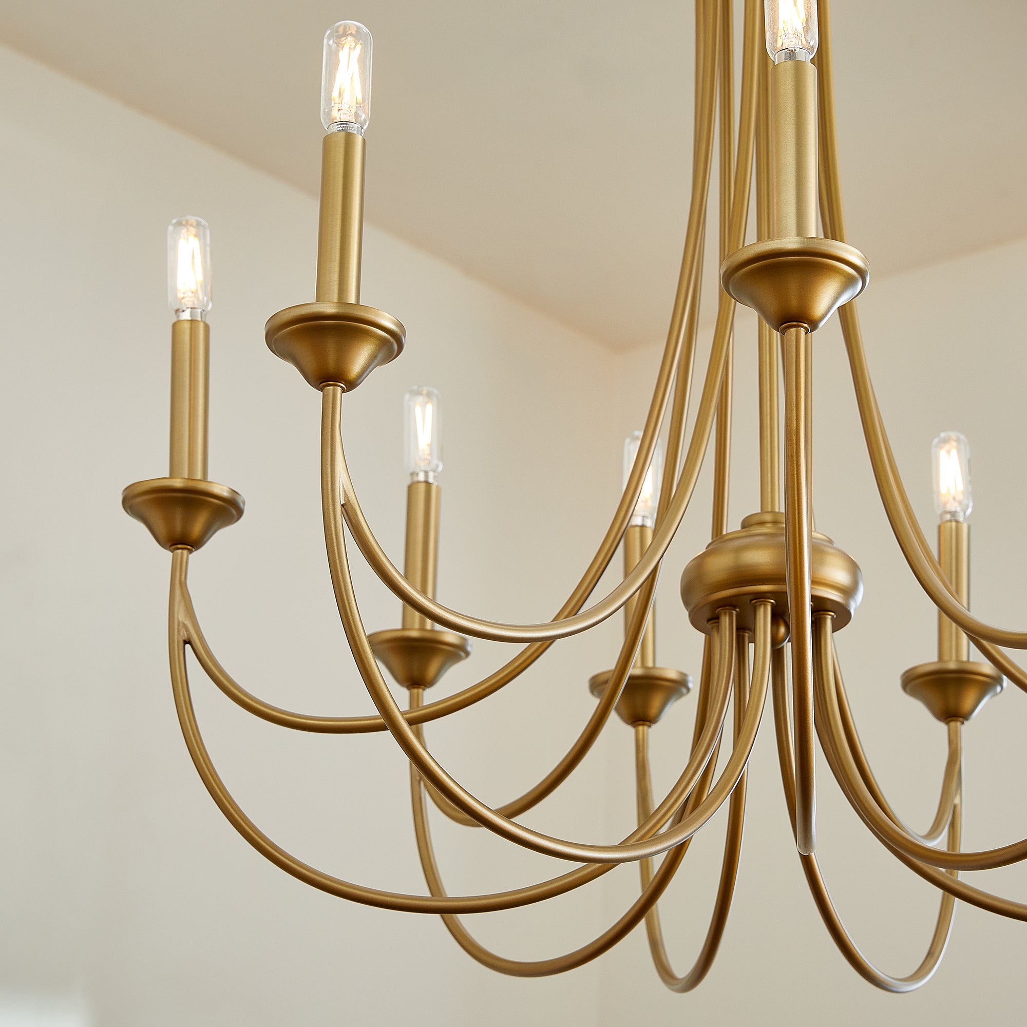 Quorum Brooks 6250-8-80 Chandelier - Aged Brass