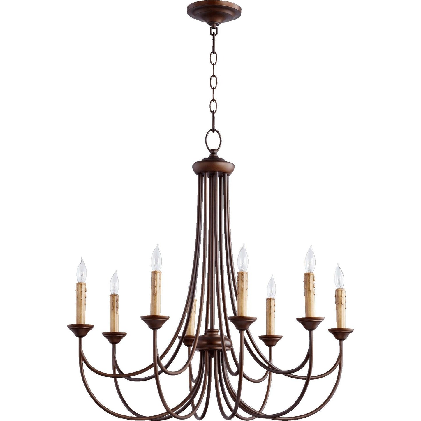 Quorum Brooks 6250-8-86 Chandelier - Oiled Bronze