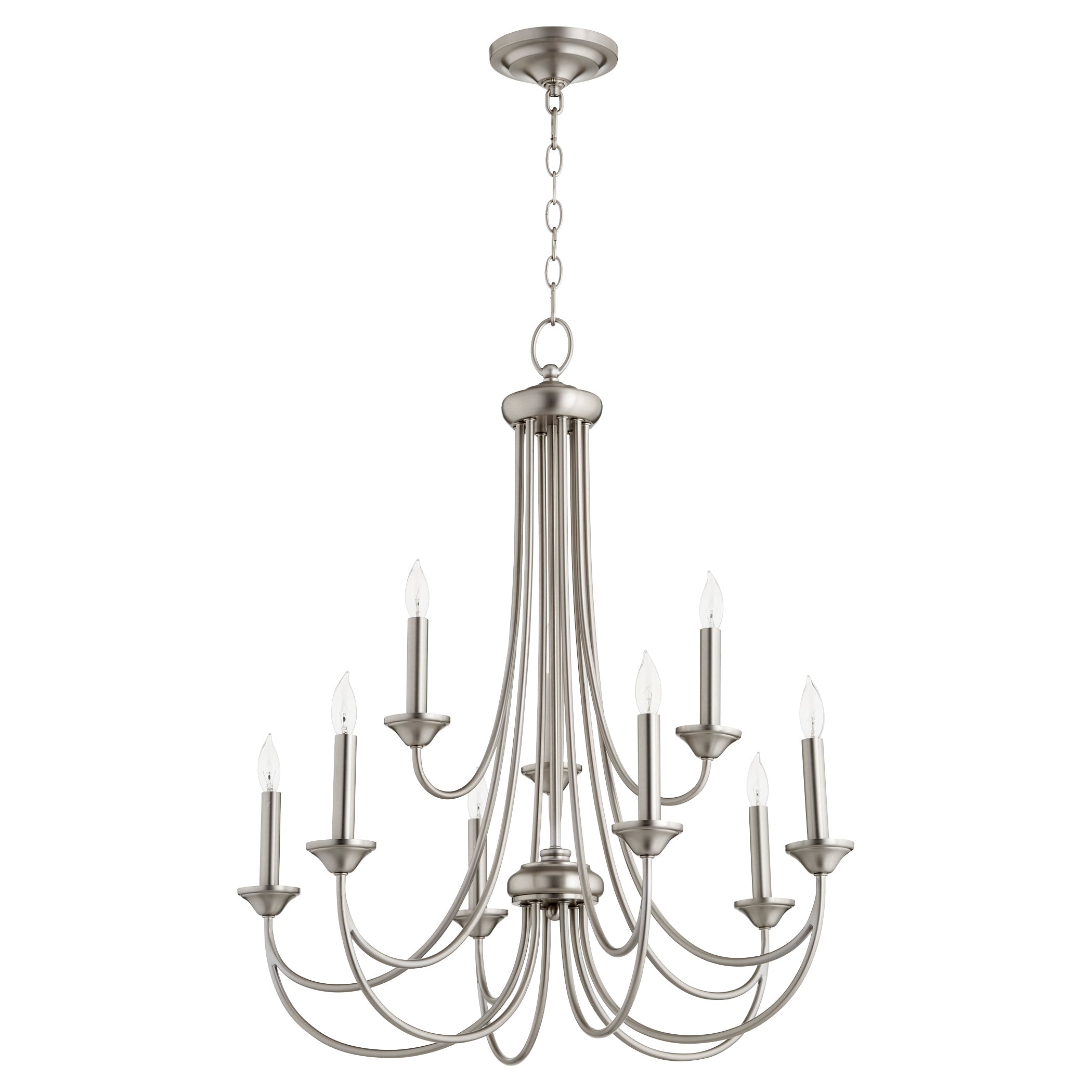 Quorum Brooks 6250-9-65 Chandelier - Satin Nickel