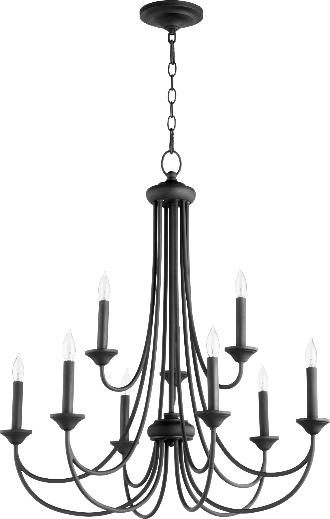 Quorum Brooks 6250-9-69 Chandelier - Textured Black