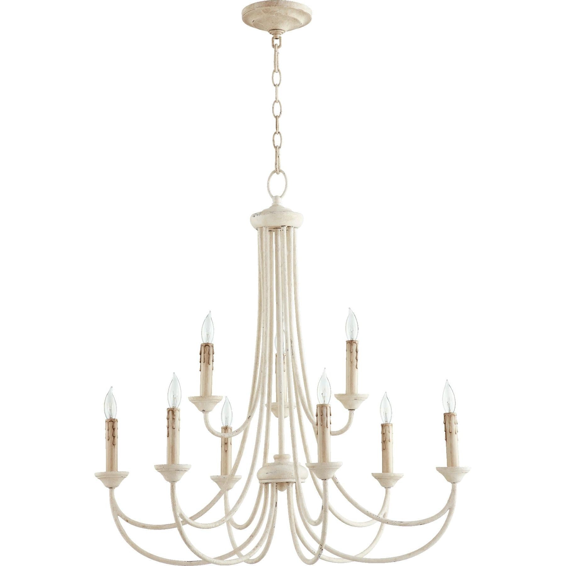 Quorum Brooks 6250-9-70 Chandelier - Persian White