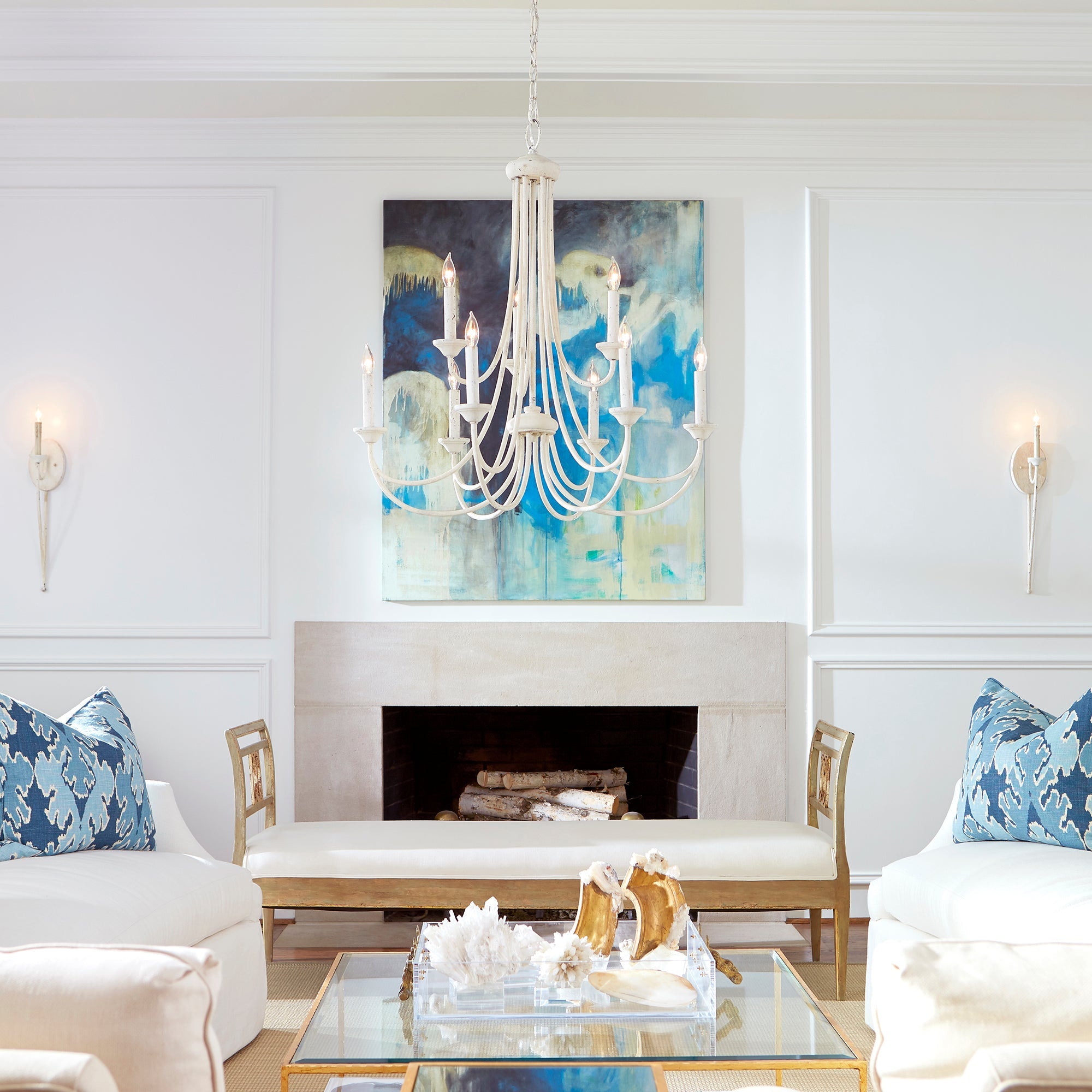 Quorum Brooks 6250-9-70 Chandelier - Persian White
